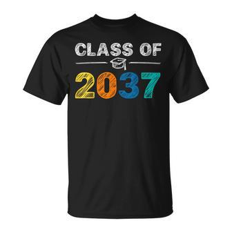 Class Of 2037 Grow With Me First Day Of School Graduation T-Shirt - Monsterry DE