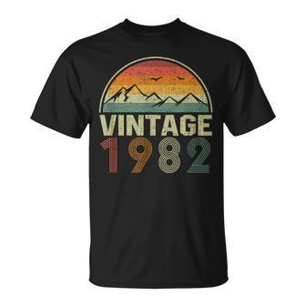 Classic 42Nd Birthday Idea Vintage 1982 T-Shirt - Monsterry