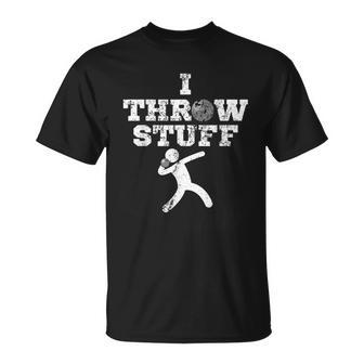 Classic Aged I Throw Stuff Shot Put Athlete Throwing T-Shirt - Monsterry CA