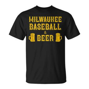 Classic Milwaukee Baseball & Beer Fan Retro Vintage T-Shirt - Monsterry UK