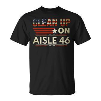 Clean Up On Aisle 46 Anti Biden Social Club American Flag T-Shirt - Monsterry