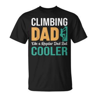 Climbing Dad Like A Regular Dad Klettern Papa Spruch T-Shirt - Geschenkecke