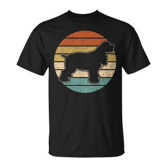 Cocker Spaniel Dog Retro Sunset T-Shirt | Mazezy