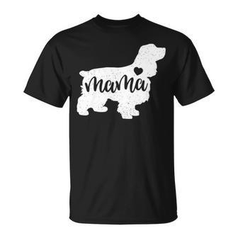 Cocker Spaniel Mama Dog Mom Paw Lover Gif T-Shirt | Mazezy