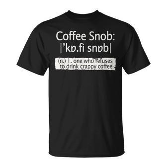 Coffee Snob Definition T-Shirt - Monsterry UK