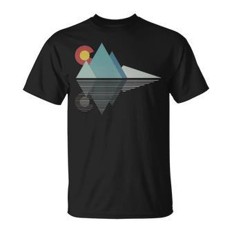 Colorado Flag Mountains Pullover T-Shirt | Mazezy