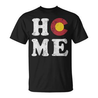 Colorado Home Flag State Vintage Fade T-Shirt | Mazezy
