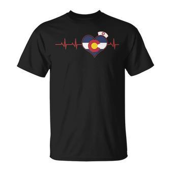 Colorado Nurse Heartbea T-Shirt | Mazezy