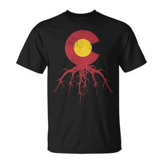 Colorado Roots Flag Retro Fade T-Shirt | Mazezy