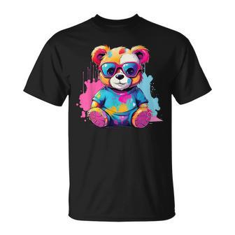 Colorful Teddy Bear T-Shirt - Seseable