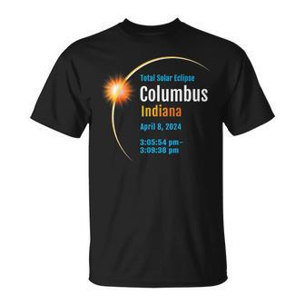 Columbus Indiana In Total Solar Eclipse 2024 1 T-Shirt - Seseable