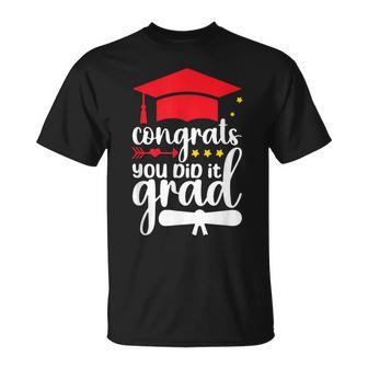 Congratulations Graduate On Your Graduation Congrats Grad T-Shirt - Monsterry AU