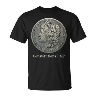 Constitutional Af Morgan Silver Dollar Stacker T-Shirt - Monsterry