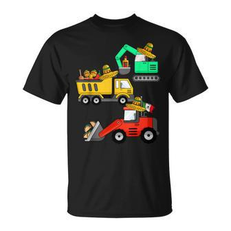 Construction Excavator Taco Mexican Crane Cinco De Mayo T-Shirt - Thegiftio UK