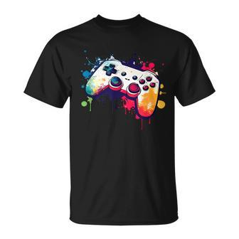 Control All The Things Video Game Controller Gamer Boys Men T-Shirt | Mazezy CA