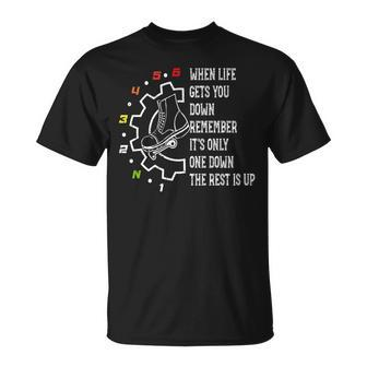 Cool 1 Down 5 Up When Life Gets You Down Motorcycle T-Shirt - Monsterry AU