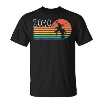 Cool Graphic Zoro Samurai Pirate Sunset T-Shirt - Seseable