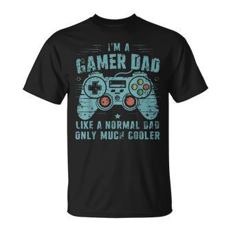 Cool Gamer Dad For Father Gaming Computer Video Gamers T-Shirt - Monsterry