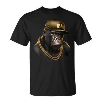 Cool Gorilla Rapper Hip Hop Gangster T-Shirt - Seseable