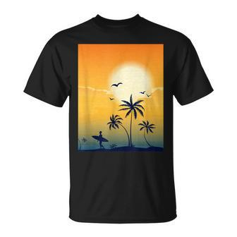 Cool Ocean Scene Beach Surf T-Shirt - Monsterry