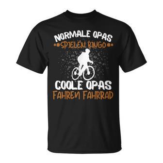 Cool Opas Riding Bicycle Biker Bike Driver T-Shirt - Seseable