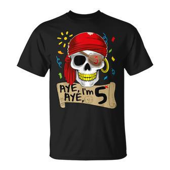 Cool Pirate 5 Years Old Birthday Boys T-Shirt - Monsterry