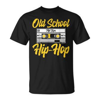 Cool Retro Old School Hip Hop 80S 90S Mixtape Cassette T-Shirt - Seseable