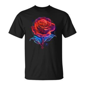 Cool Roses Colors For Flowers And Rock'n Roll Lovers T-Shirt - Monsterry DE