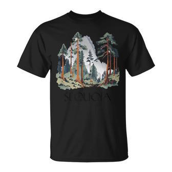Cool Sequoia National Park Hiking Watercolor Graphic T-Shirt | Seseable CA
