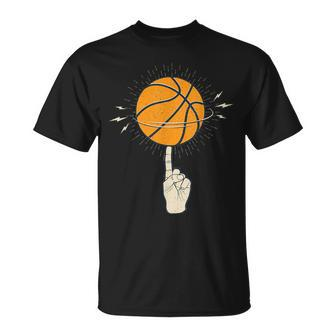 Cool Spinning Basketball On Your Finger Sport Graphic T-Shirt - Monsterry