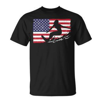 Cool Surfing For Women 4Th Of July American Flag Surfer T-Shirt | Mazezy
