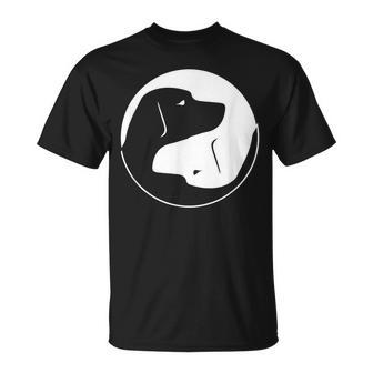 Cool Yin Yang Dog Cute Labrador White Ink T-Shirt - Monsterry CA