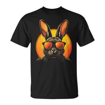 Cooler Haase Bunny Mit Sonnenbrille Ostern T-Shirt - Seseable