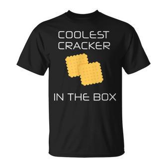 Coolest Cracker In The Box Junk Food Humor T-Shirt - Monsterry