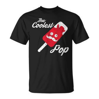 The Coolest Pop Mustache Popsicle For Dad Men T-Shirt - Monsterry CA
