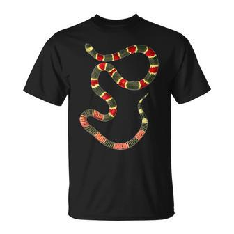Coral Snake Slithery Striped Reptile T-Shirt - Monsterry