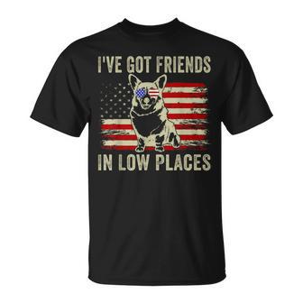 Corgi I've Got Friends In Low Places Pembroke Welsh Lover T-Shirt - Monsterry AU