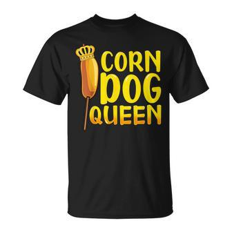 Corn Dog Queen Corndog Hot Dog Sausage Stick T-Shirt - Monsterry