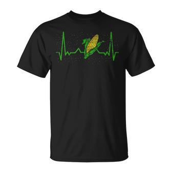 Corn Heartbeat Farmer T-Shirt | Mazezy