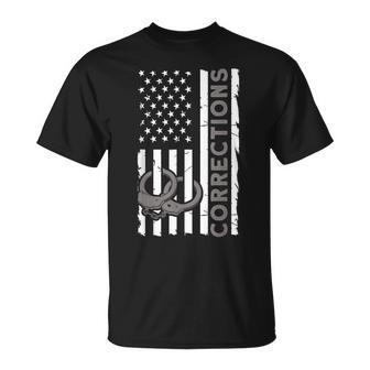 Correctional Officer Corrections Thin Silver Line T-Shirt - Monsterry