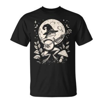 Cottagecore Aesthetic Goblincore Frog Wizard Hat Graphic T-Shirt - Thegiftio UK