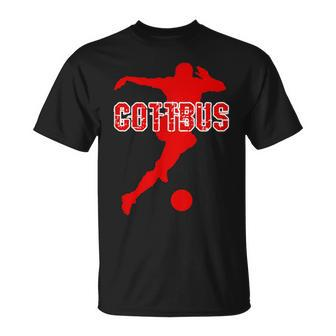 Cottbus Kickenerein Fussball Fan Heimat Brandenburg Rot T-Shirt - Seseable