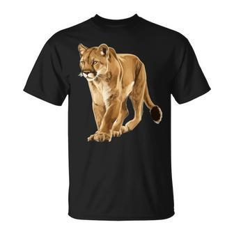 Cougar Face For Wild And Big Cats Lovers T-Shirt - Thegiftio UK