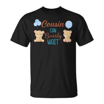 Cousin Can Bearly Wait Bear Gender Neutral Boy Baby Shower T-Shirt - Monsterry DE