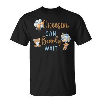 Cousin Can Bearly Wait Gender Neutral Baby Shower Matching T-Shirt - Monsterry DE