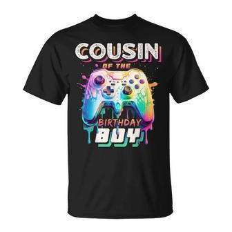 Cousin Of The Birthday Boy Matching Video Gamer Party T-Shirt - Monsterry