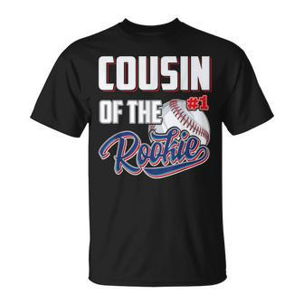 Cousin Of Rookie 1 Years Old Team 1St Birthday Baseball T-Shirt - Thegiftio UK
