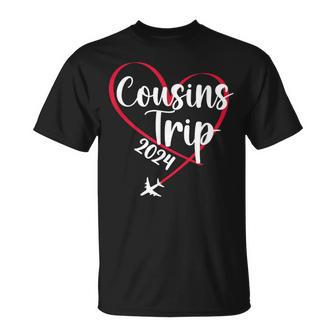 Cousins Trip 2024 Heart Vacation Travel Cousins Weekend T-Shirt - Seseable