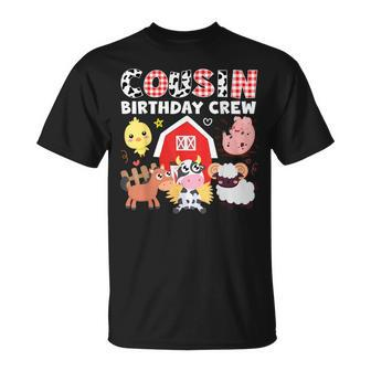 Cow Cousin Birthday Crew Farm Theme Animals Birthday Party T-Shirt - Monsterry UK