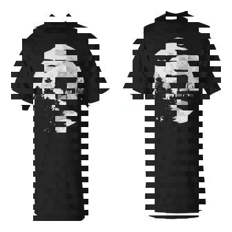 Cow Silhouette Night Sky Cow Meadow Farm Cows T-Shirt | Mazezy